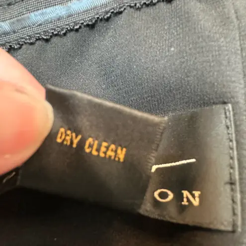 Nicole Miller Classic Timeless Black Silk Corset Bow Strapless Dress Size 6 S