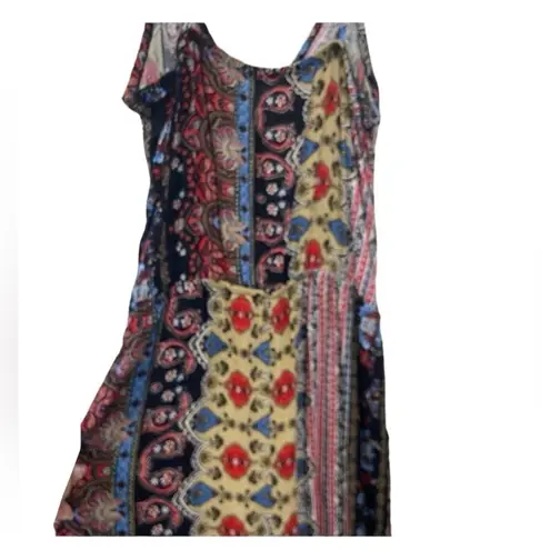 Iris  Los Angeles pantsuit boho tribe print spaghetti straps sz small thumbnail 2