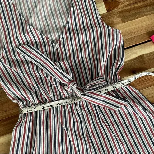 Red White & Blue Romper Size Medium NWOT Ticking Stripe