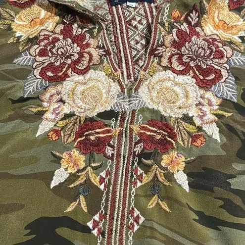 Johnny Was heavily emboldened Molly Jo Paris Silk Camo Dress