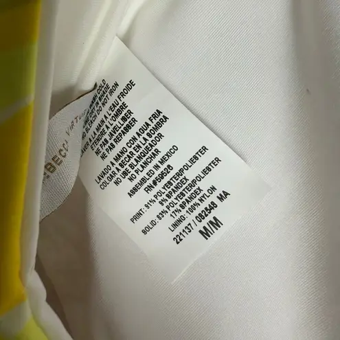 BECCA by Rebecca virtue Becca Margot Whirlpool Print Halter One Piece O-Ring Cut Out Swimsuit Size M