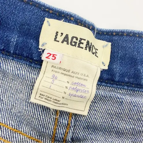 L'Agence L’Agence Zoe Perfect Fit Relaxed Denim Jean Shorts: Authentique Blue