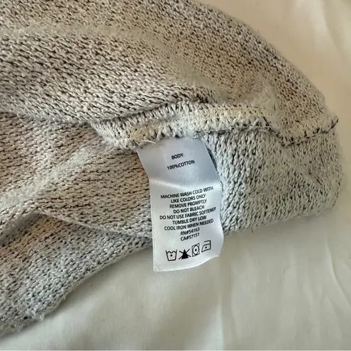 Calvin Klein Performance Womens Sweatshirt Size 1X White Blue Striped Pullover Gray