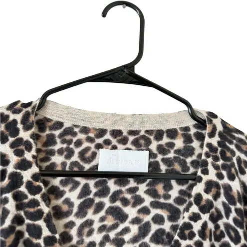 Zadig & Voltaire  Cashmere Leopard Print Vneck Sweater
