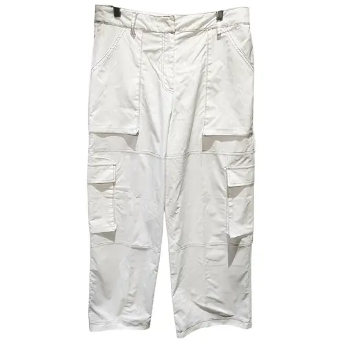 The Ragged Priest NWT White Cargo Pants Wide Leg Size Medium