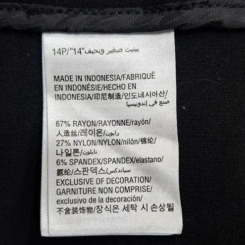 Alfani black blazer with silver ball detail around hem size 14p