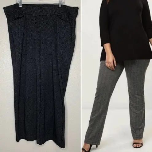 Lane Bryant  Classic Herringbone Black Trouser Pants