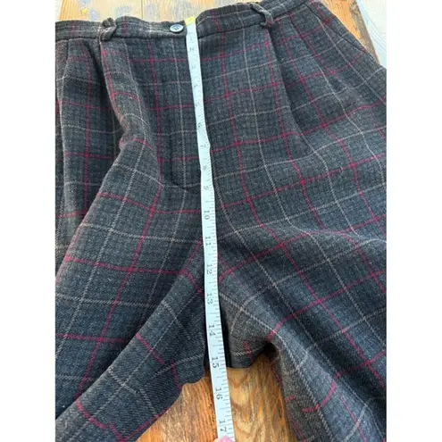 Pendleton B4 VTG 100% Virgin Wool Plaid Trousers Pants Pleated Lined USA