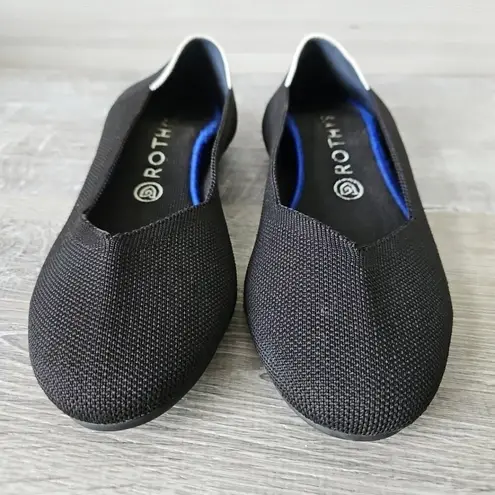 Rothy's The Flat Black Halo Womens Size 9.5 Ballet Round Toe Retired Eco
