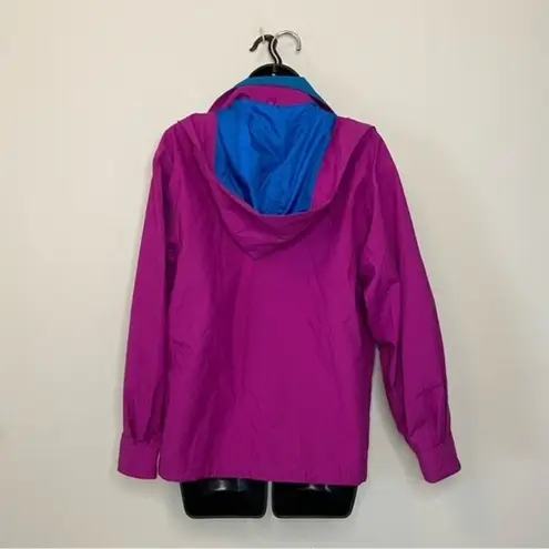 L.L.Bean  Magenta Blue Windbreaker Gore-Tex Rain Jacket Size Small Vintage 80s