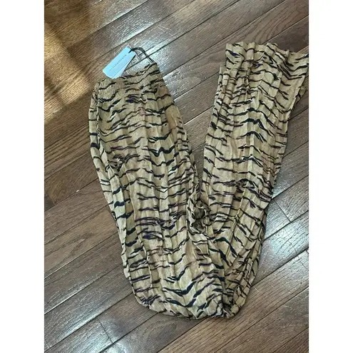 We Wore What NWT  XS Tiger Print High Rise Flare Pants