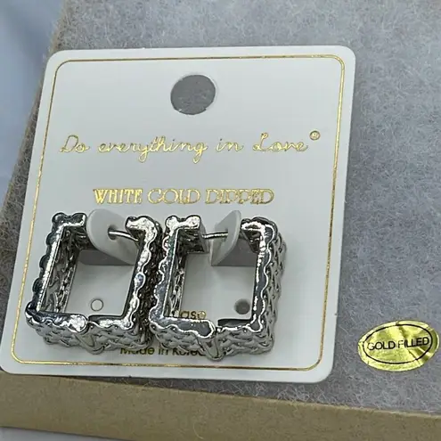 Do Everything In Love NWT 14K GP “” basket weave earrings