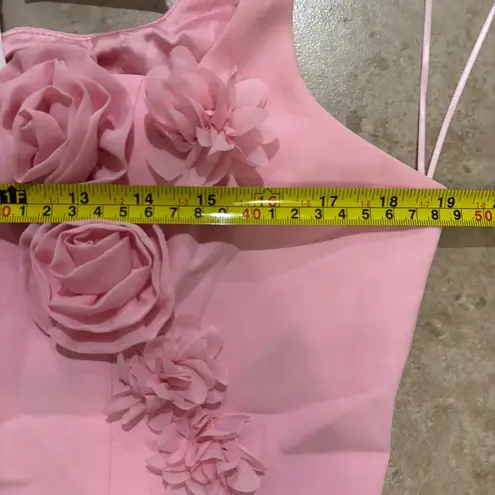 JW Pei  Elaina Pink Rosette Applique Mini Dress Size 10