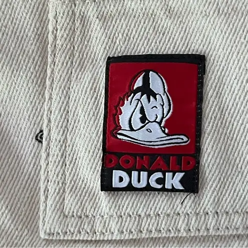 Disney Donald Duck Cargo Jeans Size 30 Light Tan Cream Relaxed Lightweight Pants