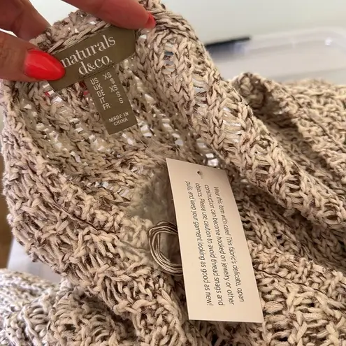 Denim & Co Womens Naturals Boatneck Sweater Neutral Multi Color Size XS A3790 Tan