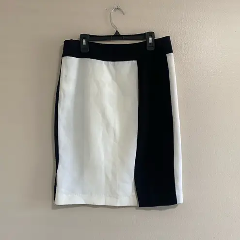 Victor Alfaro White Black Colorblock Skirt Size X Small