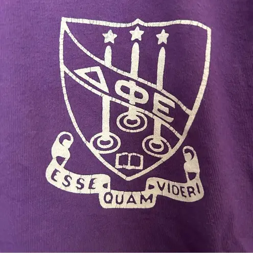 Delta Phi Epsilon Spirit Jersey Purple DPhiE Long Sleeve Tee Venley Casual Cute Purple Size M