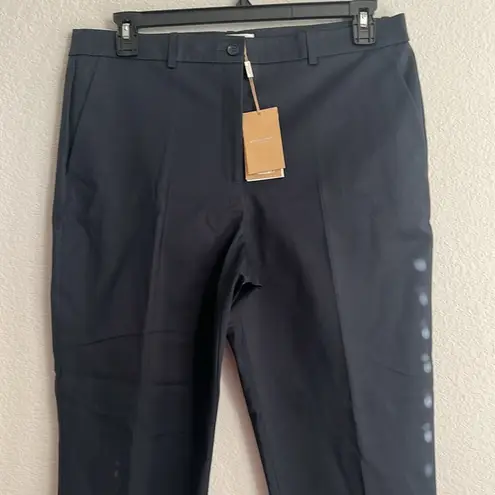 Michael Kors Collection Stretch Cotton Twill Sam Pants in Midnight, NWT, Size 14 Blue
