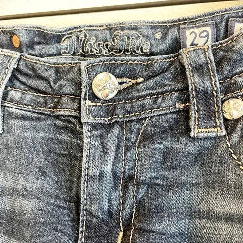 Miss Me  Jeans Denim Blue Sz 29 Cross Studded Skinny Classic Medium Wash