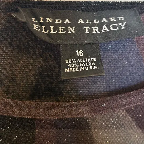 Ellen Tracy Vintage Linda Allard x Sheer Metallic Lightweight Layering Top