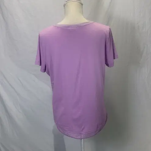 Chico's Chico’s Zenergy Double Layer Mesh Top Purple Size 2