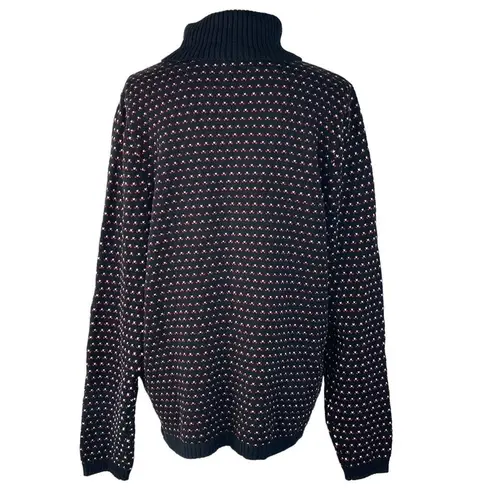 Karen Scott XX-Large Turtleneck Sweater Tight Knit Long Sleeve Stretch Black New