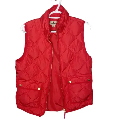 Woolrich poppy red quilted duck puffer vest size S
