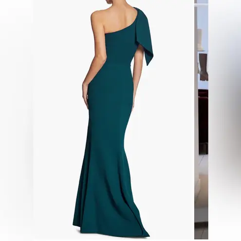 Dress the Population $248 • One Shoulder Cape Gown • Georgina • Color Pine • XS