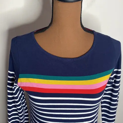 Boden Breton long sleeve top striped with colorful accent size 4