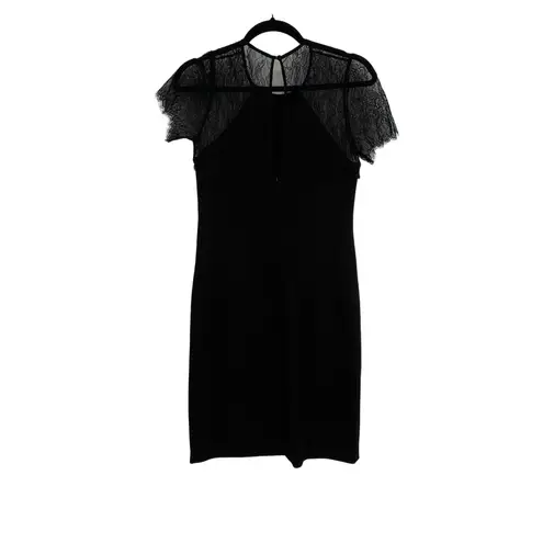 Catherine Malandrino Women's Black Lace Keyhole Cocktail Dress Dress Size 2