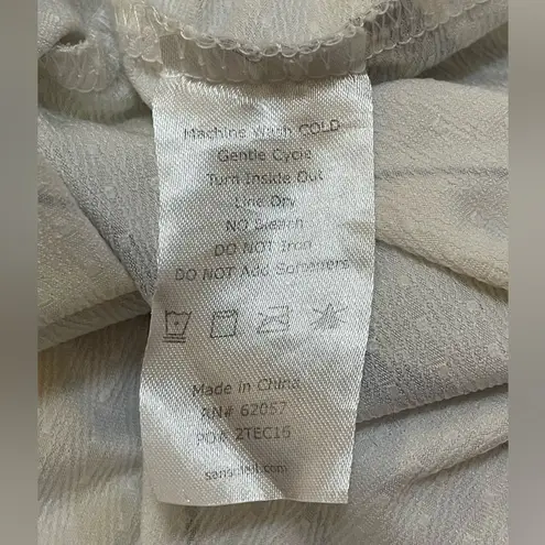 San Soleil UPF 50 yellow grey white stripe pullover women’s size small