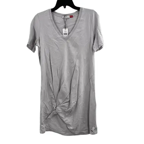 n:philanthropy Leonardo Knot Front Short Casual Shirtdress Grey Small New