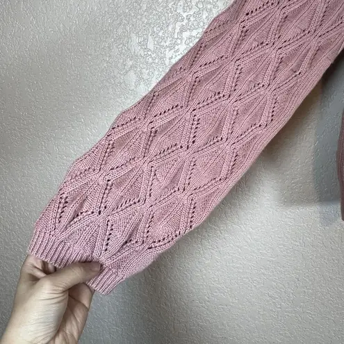 Marc New York Womens Cardigan Sweater Coquette M Dusty Pink Pearl Button