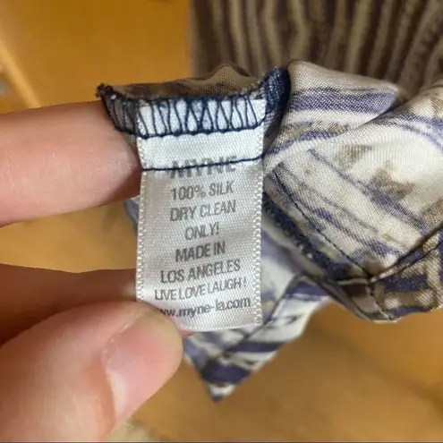 Myne Ashley Ann Silk Dress Long Sleeve Tunic Size 6