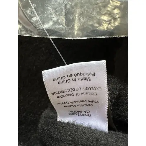 MARLA WYNNE WOOL BLEND EMBROIDERY TOPPER LONG SLEEVE COAT SIZE M Size M