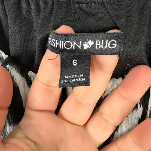 Fashion Bug Maxi Dress Women 6 Off Shoulder Black Floral Coquette Boho Resort