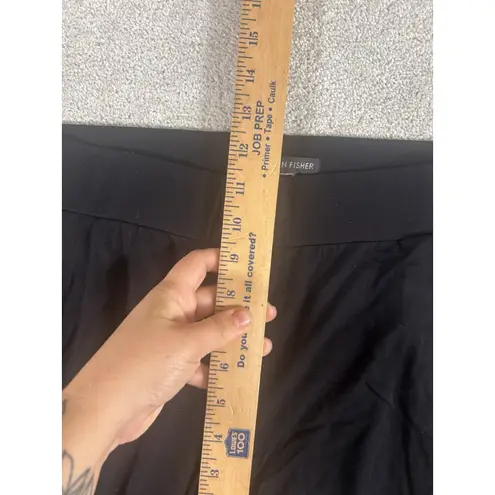 Eileen Fisher  vicose pants pull on tapered‎ leg black pockets measure medium