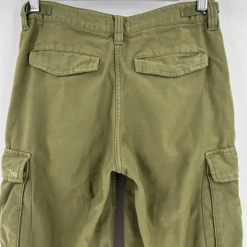TNA Aritzia Supply Cargo Pants Green Heavyweight Cotton Baggy Women’s Size 0
