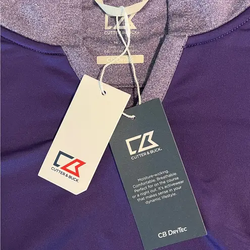 Cutter and Buck NWT Women’s DryTech Tackle Hoodie, Purple/Purple Heather, size M