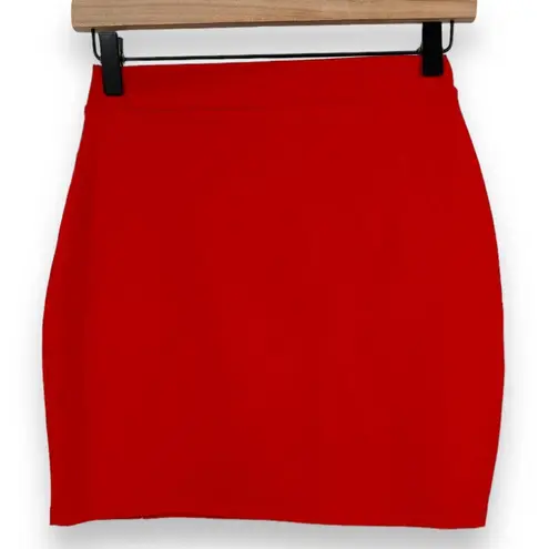Susana Monaco x Revolve NWT Perfect Red High Waisted Single Slit Mini Skirt S