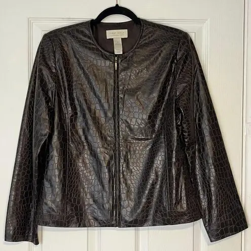 First Issue (Liz Claiborne) Faux Crocodile Jacket