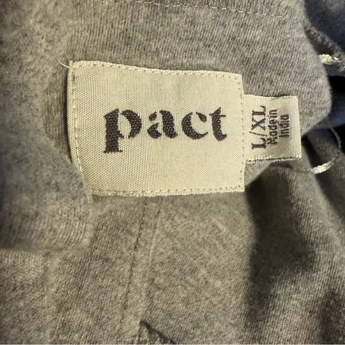 Pact Airplane wrap cardigan organic cotton open front pockets womens L/XL grey Gray Size undefined