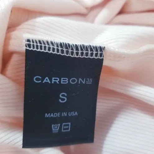 Carbon 38 Ribbed Knit Midi Dress Racer Back Sleeveless