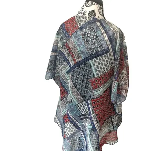 Live 4 Truth Red White & Blue Kimono Mixed Print-Medium