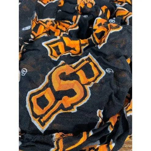 Zoozatz Captivating Unisex Black Orange OSU Cowboys Beanie Hat Infinity Scarf Set