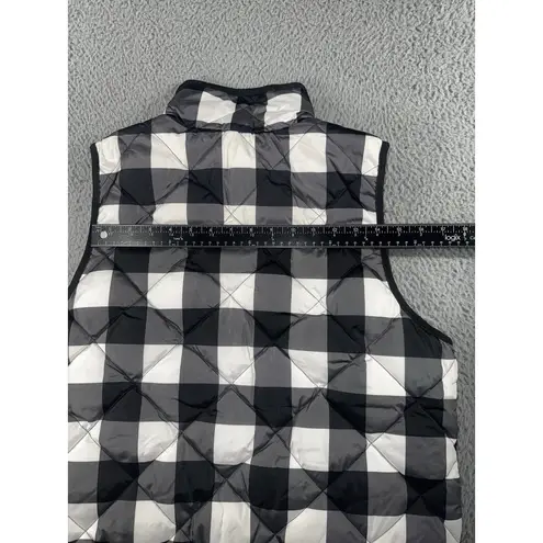 Woolrich Vest Women Large Duck Down Plaid Quilted Puffer Full Zip Classic