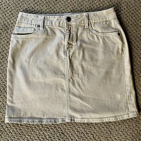 Earl Jean Women’s Khaki Denim Jean Mini Skirt