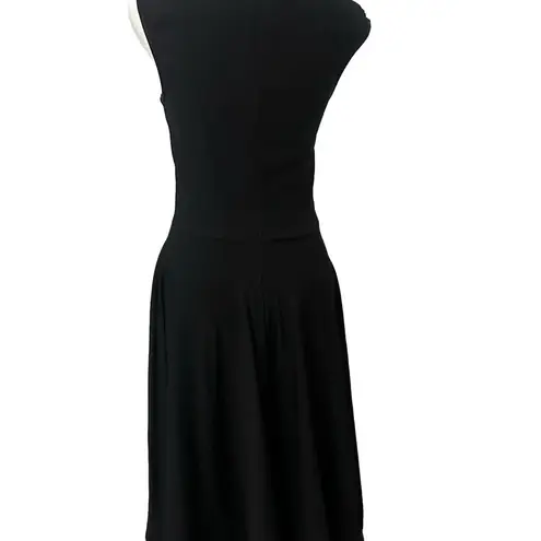 Rockabilly Swing Dress SM Whimsigoth Fairy Fit & Flare Stretch Classy Old Money Black