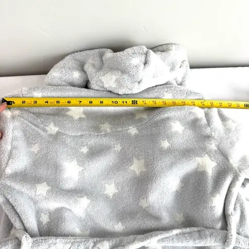Women's Star Print Cozy Robe with belt Gray XS/S Target Size undefined