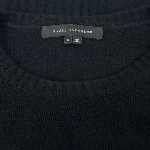 Skull Cashmere 360 Cashmere Raj Cashmere Skull Leopard Crewneck Sweater Black Size S